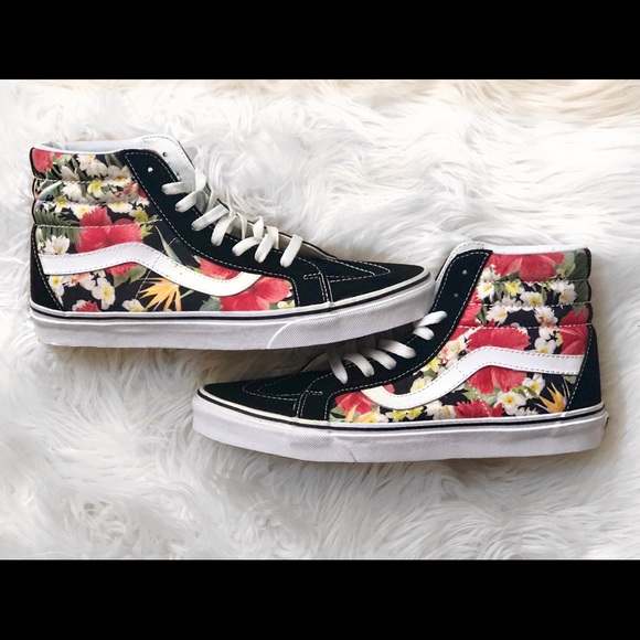 flower high top vans